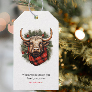 Rustic Red Buffalo Plaid Farmhouse Gift Tags