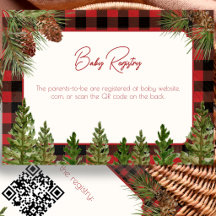 Rustic Red Buffalo Plaid Winter Baby Registry