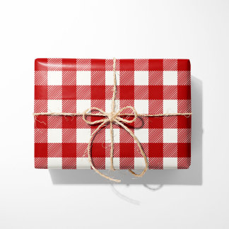 Rustic Red Buffalo Plaid Wrapping Paper
