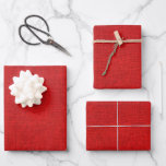 Rustic Red Burlap Faux Texture Wrapping Paper Sheet<br><div class="desc">This rustic themed set of wrapping paper sheets features a faux burlap texture in Christmas red. Wrap your holiday gifts in style or use in paper crafting products including decoupage. Designed by world renowned artist ©Tim Coffey.</div>