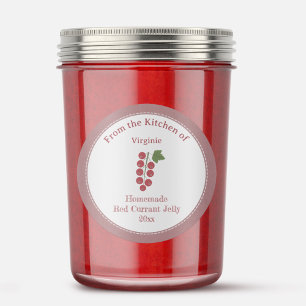 Rustic Red Currant Jelly Label Sticker