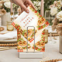 Rustic Red Gingham Little Meatball Baby Shower