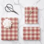 Rustic Red Gingham Modern Christmas Wrapping Paper Sheet<br><div class="desc">Rustic Christmas wrapping paper sheets featuring a vintage style gingham pattern.</div>