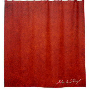Rustic Red Grunge Texture Shower Curtain