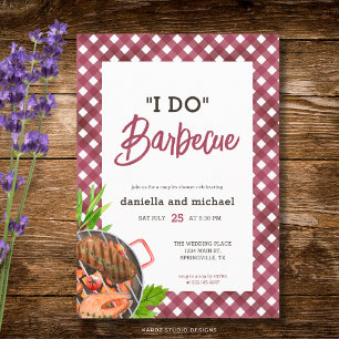 Rustic Red I DO Barbecue Wedding Shower Invitation