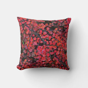 Rustic Red Leaves Cushion