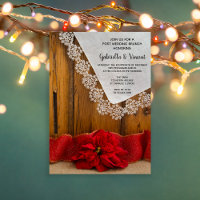 Rustic Red Poinsettia Winter Post Wedding Brunch