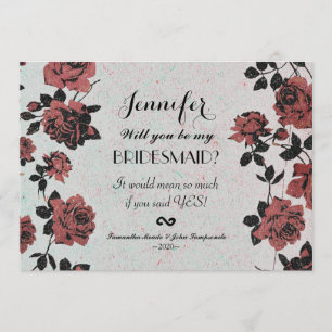 Rustic Red Romantic Roses Invitation