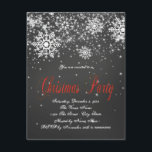 Rustic Red Snowflake Chalkboard Christmas Party Invitation<br><div class="desc">Pretty rustic white chalk with red text snowflake chalkboard Christmas party invitation. This simple elegant black and red snowflake Christmas party invitation is easily customised for your event by adding your details in the font style and wording of your choice.</div>