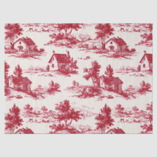 Rustic Red Toile Country Landscape Pattern Tissue Paper