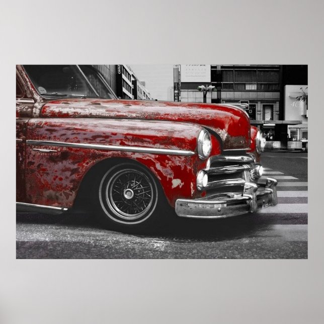 Rustic Red Truck Photo Poster (Front)