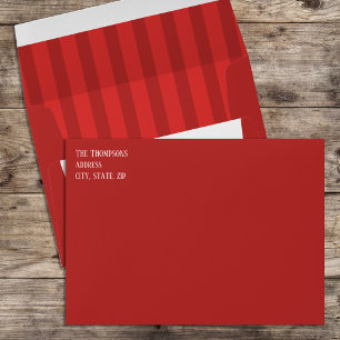 Rustic Red Truck Vintage Red Christmas Envelope