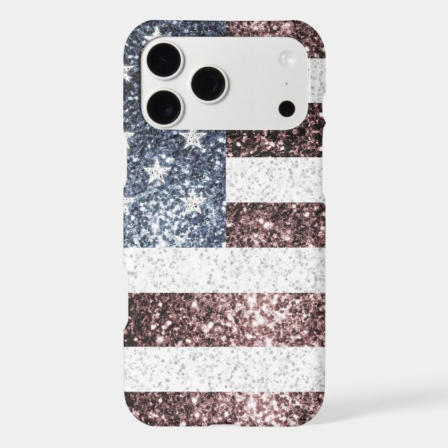 Rustic Red White Blue Sparkles USA flag (Back)