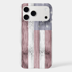 Rustic Red White Blue Wood USA flag America
