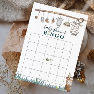 Rustic Reel Fun Fishing Baby Shower Bingo Gameg