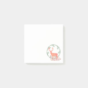 Rustic Reindeer Boho Watercolor Post-it Notes