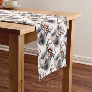 Rustic Reindeer Christmas Short Table Runner