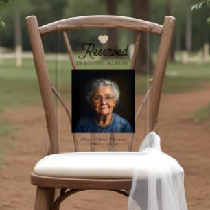 Rustic Remembrance Wedding Acrylic Memorial Sign