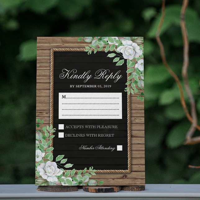 Rustic Response | Organic Greenery Wedding RSVP (Creator Uploaded)