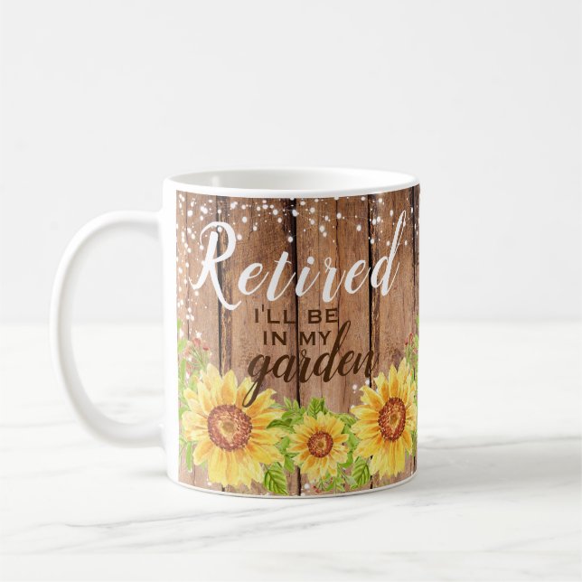 Rustic Retirement Floral Quote Mug (Left)