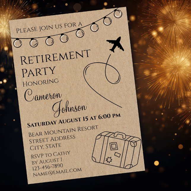 Rustic Retirement Party Invitation (Creator Uploaded)