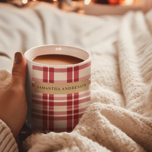 Rustic Reverie Embracing the Farmhouse Red Plaid Coffee Mug