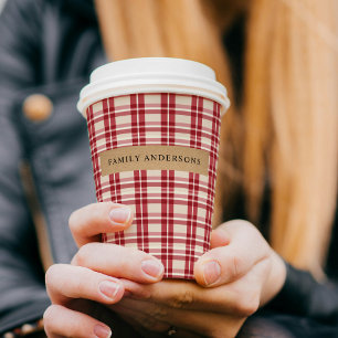 Rustic Reverie Embracing the Farmhouse Red Plaid Paper Cups
