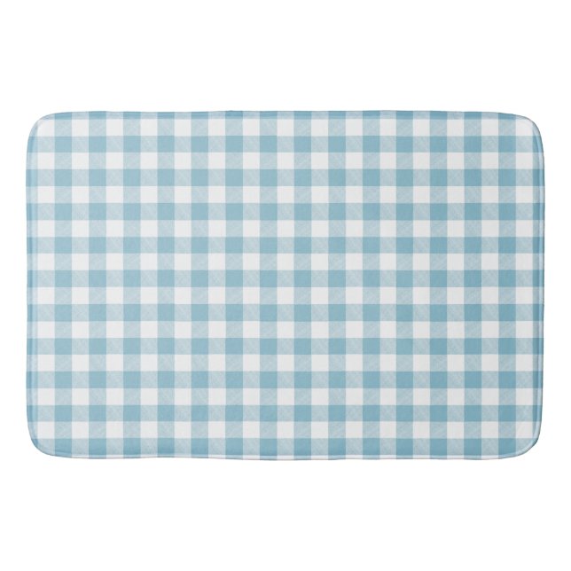 Rustic River Blue Buffalo Check Bath Mat (Front)