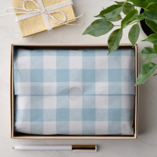 Rustic River Blue Buffalo Check Tissue Paper