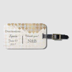 Rustic Romance Destination Wedding Guest Favour Luggage Tag