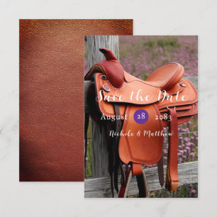 Rustic Romance: Saddle on the Fence Save The Date