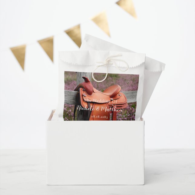 Rustic Romance: Saddle on the Fence Wedding Favour Bags (Party)