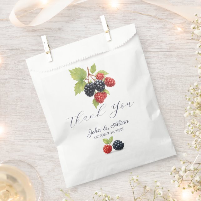 Rustic Romantic Autumn Berry Wedding  Favour Bags (Clipped)