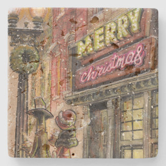 Rustic Romantic City Stroll Coaster