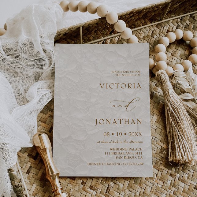 Rustic Romantic Floral All in one Wedding Invitation (Creator Uploaded)