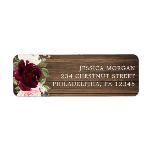 Rustic Romantic Greenery Address Labels