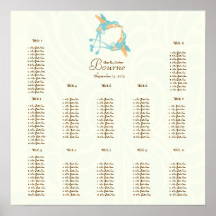 Rustic Romantic Hummingbird Kiss Love BirdWedding Poster