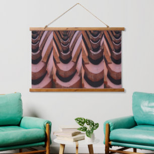Rustic Roof Tiles with Unique Perspective Hanging Tapestry