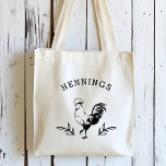 Rustic Rooster Personalised Tote Bag<br><div class="desc">Personalise this tote bag with your name or text. For more advanced customisation of this design,  Please click the "Customise" button above!</div>