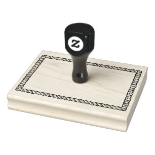 Rustic Rope Simple Rectangular 2x3 Frame Rubber Stamp
