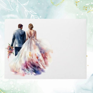 Rustic Rose Boho Floral Wedding  Envelope