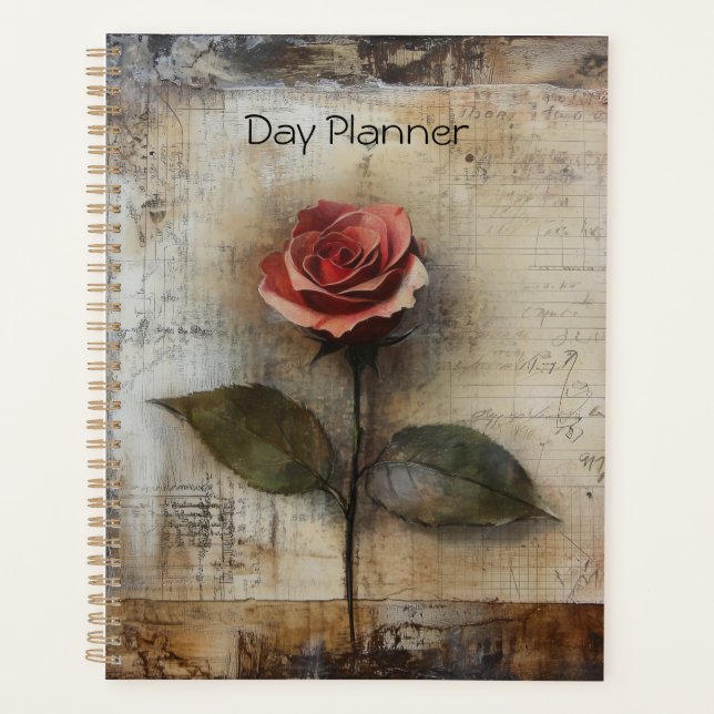 Rustic Rose Day Planner (Front)