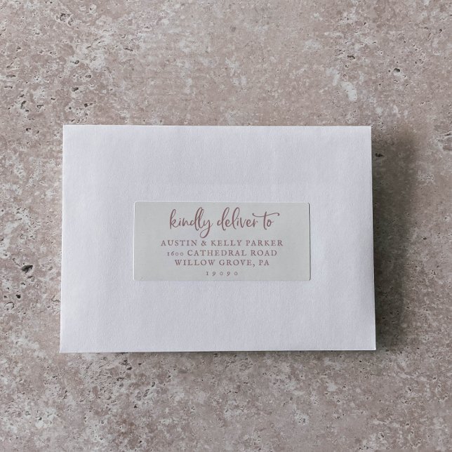 Rustic Rose Gold Wedding Guest Address Labels (Creator Uploaded)