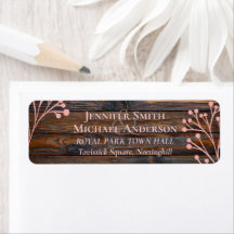 Rustic ROSE GOLD Wedding Pink Wood Budget