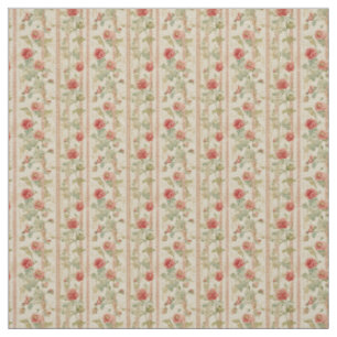Rustic Rose Stripe Elegance Fabric
