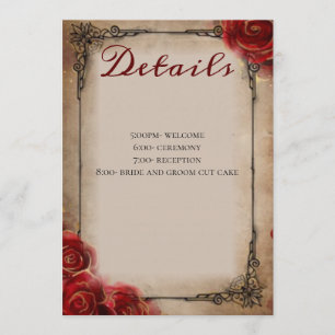 Rustic Rose Wedding Program Programme