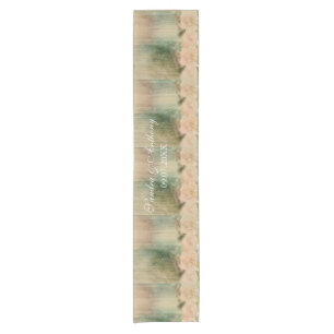 Rustic Rose Wedding Short Table Runner