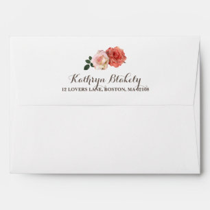 Rustic Roses Rustic Envelope with Return Address