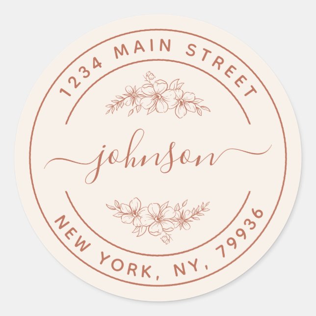 Rustic Round Address Seal (Front)