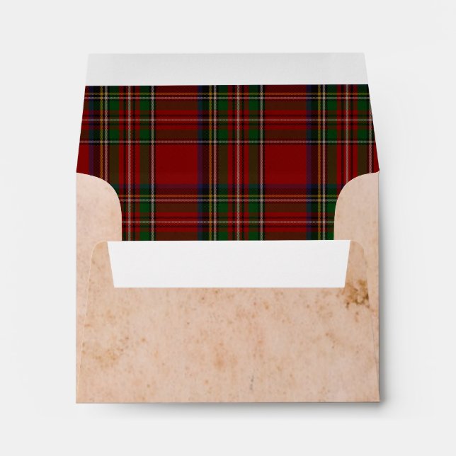 Rustic Royal Stewart Wedding Thank You Envelope (Back (Bottom))
